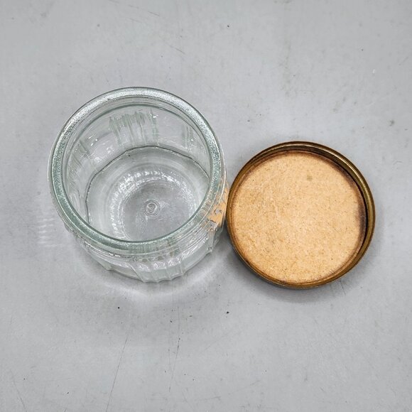 Antique 3 Jar Dresser Vanity Set Celluloid Green Floral 2 Powder Puffs - Picture 10 of 16